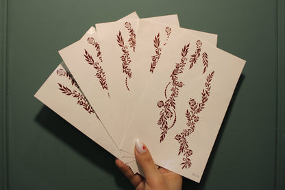 Tatuaj temporar cu henna maro, stil 3