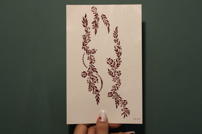 Tatuaj temporar cu henna maro, stil 3