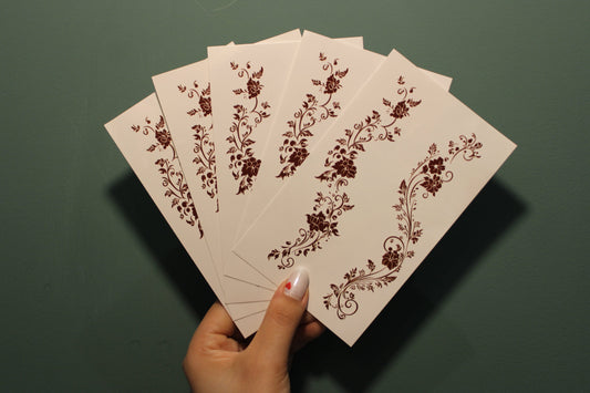 Brown Henna Temporary Tattoo Style 2