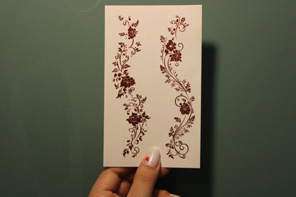 Tatuaj temporar cu henna maro, stil 2