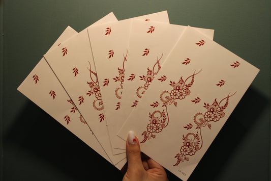 Brown Henna Temporary Tattoo Style 1