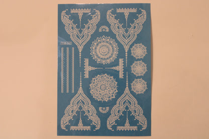 White Henna Temporary Tattoo Style 2