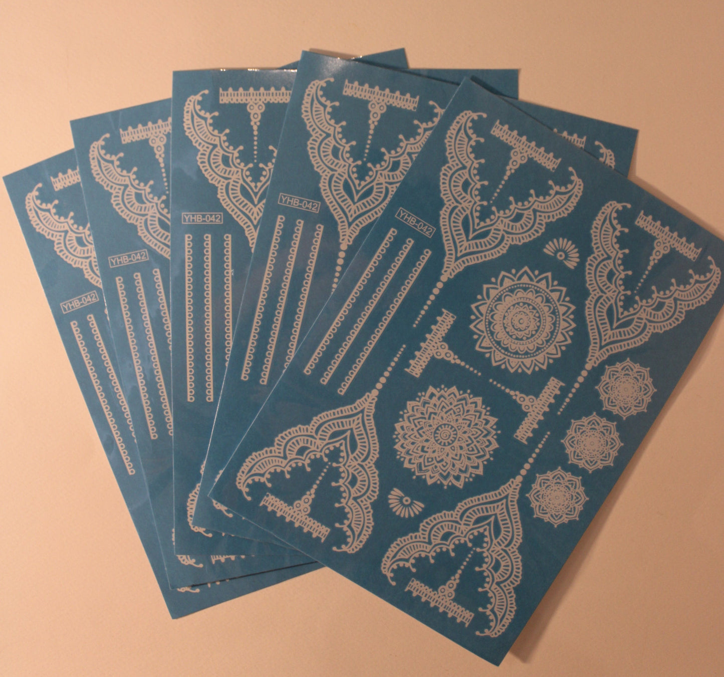 White Henna Temporary Tattoo Style 2