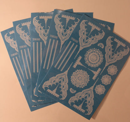 White Henna Temporary Tattoo Style 2